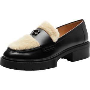 Coach Leah Platform Loafers with Shearling